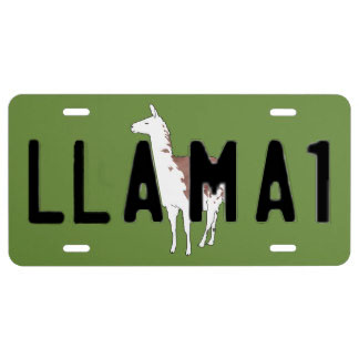 Llama Number Plate